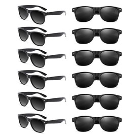 Epokus Heart Sunglasses, Vintage Heart-Shaped Glasses, Pack of 12 Heart-Shaped Party Sunglasses, 70s, Fashion Hippie Glasses for Holiday, Party, Wedding, Carnival, Photo Shooting, black 1