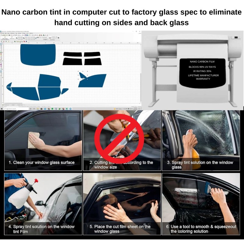 TintPro Nano Carbon Window Tint fits Ford Transit Van Low