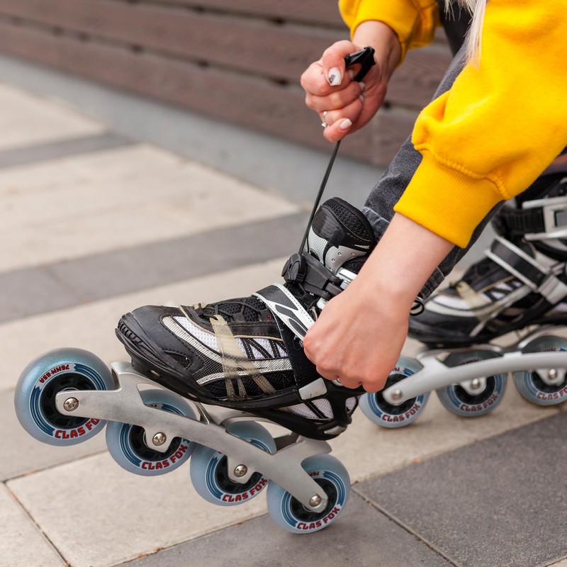CLAS FOX Inline Skate Replacement Wheels With Wheels Bag 72mm/76mm