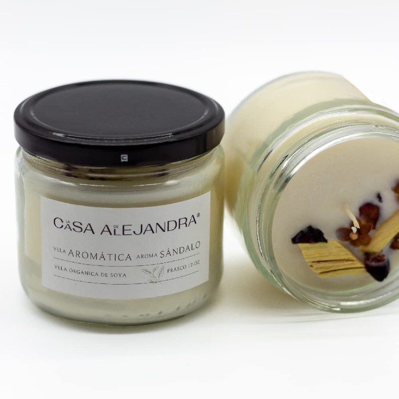 LA CASA DE ALEJANDRA Vela aromática de Sandalo, aroma de