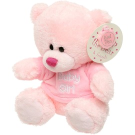Baby Box Shop Pink Teddy Bear for Baby Girl - Newborn Soft Toys Small Pink Teddy Bear for Baby Girl - Cute Teddy Bear, Baby Girl Teddy for Newborn, New Baby Girl Gift, Pink Baby Teddy for Newborn