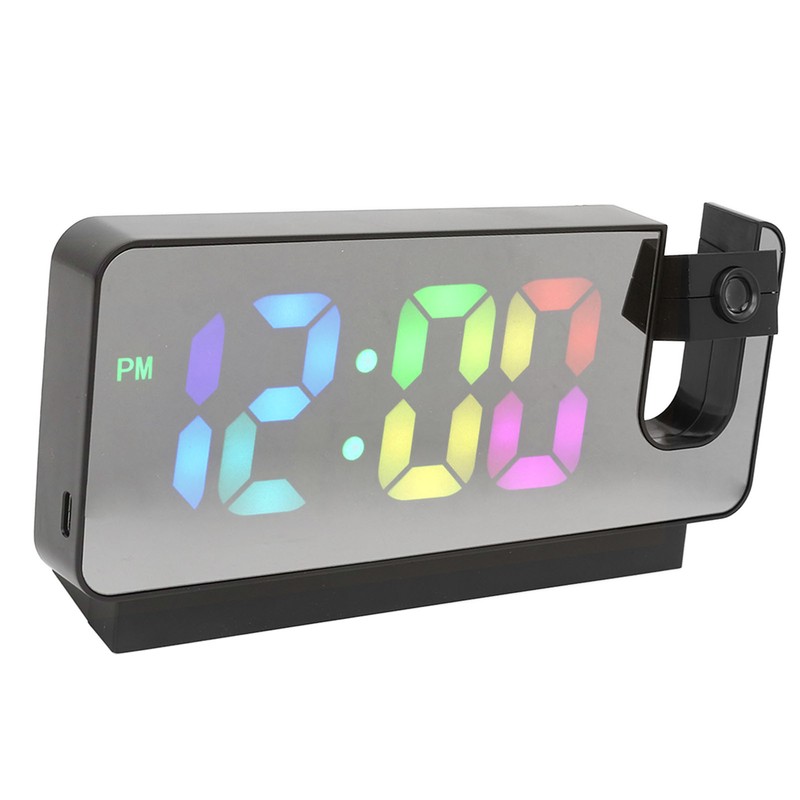 Digital Alarm Clock Temperature Display Calendar Snooze Mute Voice Activated