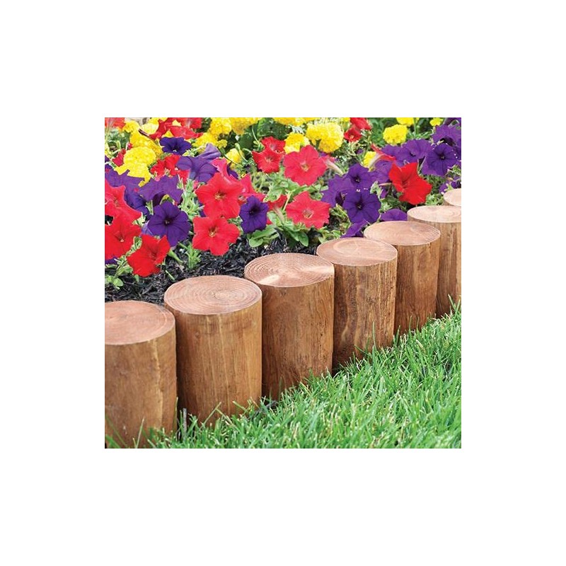 Greenes Fence 15 in. Full Log Edging (12-Pack, 15 ft.