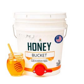SunVara Honey Bucket 5 Gallon with Spigot Extractor Equipment Food-Grade PP 20L Capacity Storage Honey