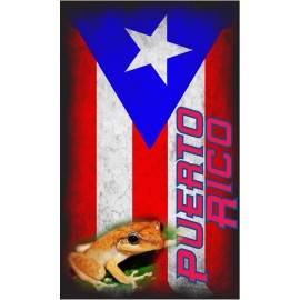 CAROD PUERTO RICO FLAG, PR STICKER-DECAL, BANDERA BORICUA, COQUI