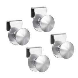INCREWAY Glass Door Handle 4 Pieces Stainless Steel No Drilling Door Clamps Handles for Glass 5-8mm Showcases Furniture Glass Cabinets Drawers