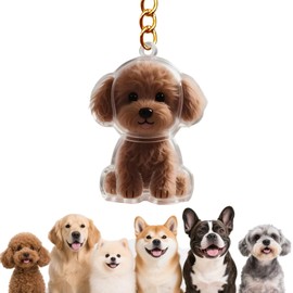 Dog Hair Collector Keychain Pet Fur Keepsake Purse Bag Charms for Handbags Car Keys Accessories Gifts for Dog Owners
