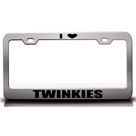 Custom Brother - I Love TWINKIES Food Vegetable Fruit Metal Car SUV Truck License Plate Frame Ch w53
