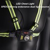 Outdoor Night Running Chest Lights Dual Light Sources IP55 Waterproof