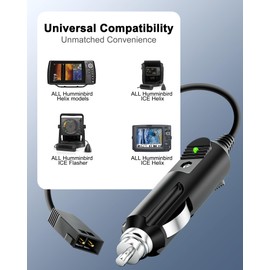 VASTHOME 12V DC Power Cord Replacement for Humminbird Fish Finder Helix Chargers - Compatible with All Helix Models (5/7/8/9/10/12/15), All ICE Helix, and All ICE Flasher Models 720105-1