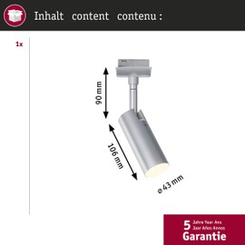 Paulmann URail High Voltage Rail System Light 4 W LED Chrome (Matte)