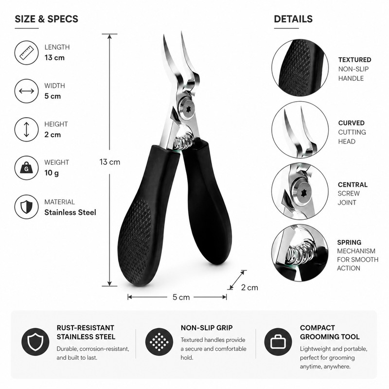 Heavy-Duty Stainless Steel Nail Clipper for Adults – Precision Toenail