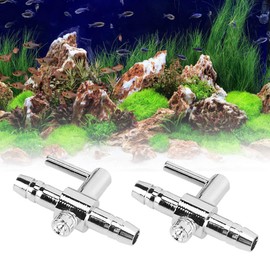 Aquarium Air Tube Distributor, 5Pcs Stainless Steel Oxygen Pump Control Single-head Valve Aquarium Air Flows Valve Distributor Splitter for Fish Tank Aquarium