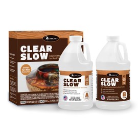 Alumilite Clear Slow Casting Resin (appx 4 lbs Part A + appx 4 lbs Part B) for Enhanced Woodturning, Mirror-Like Finish with Crystal-Clear Perfection, Rapid Curing, and Polishing Coat