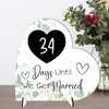 Wedding Countdown Plaque - Medium MDF Wood Heart-Shaped Keepsake -
