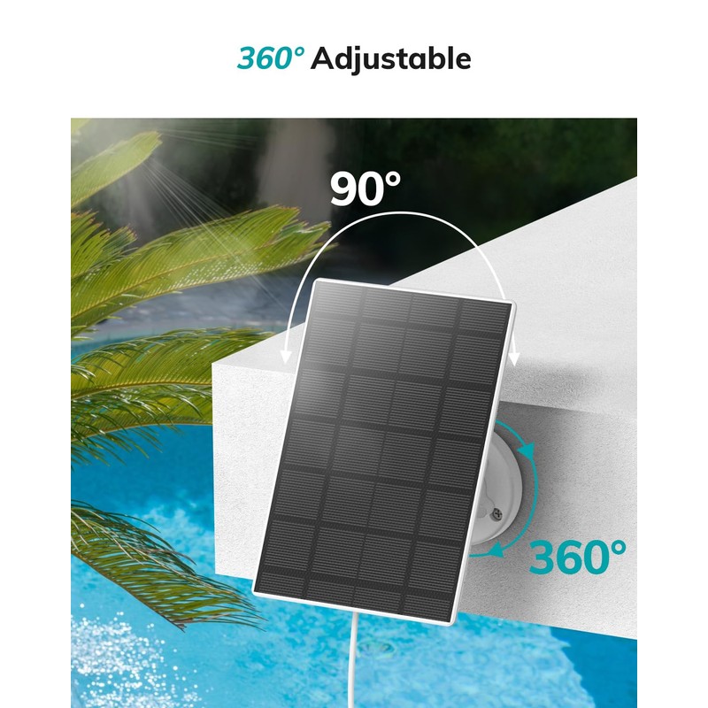 ZUMIMALL 3W Solar Panel for Security Camera Wireless Outdoor, IP66