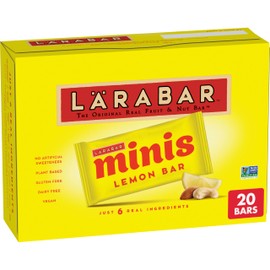Larabar Minis, Lemon Bar, Vegan and Gluten Free Snacks, 20 Mini Bars, 15.6 oz
