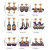 Glitter Mask Mardi Gras Theme Hat Crown Wineglass Earrings Parade