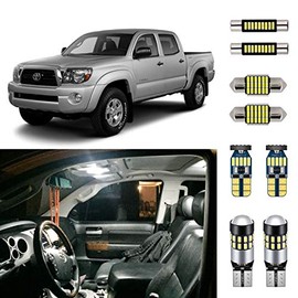 AUTOGINE Super Bright 6000K White LED Interior Light Bulbs Kit Package for 2005-2015 Toyota Tacoma + Install Tool