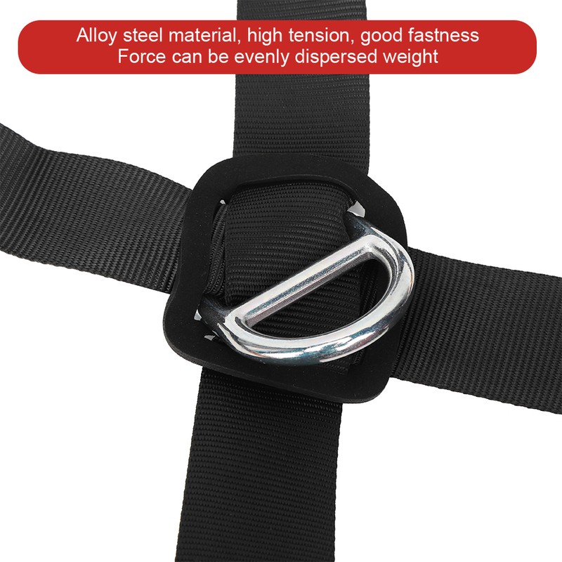 Black Red Polyester Children Full Body Climbing Harness Outdoor Protection