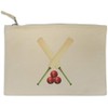 'Cricket Bats and Balls' Canvas Clutch Bag/Accessory Case (CL00041574)