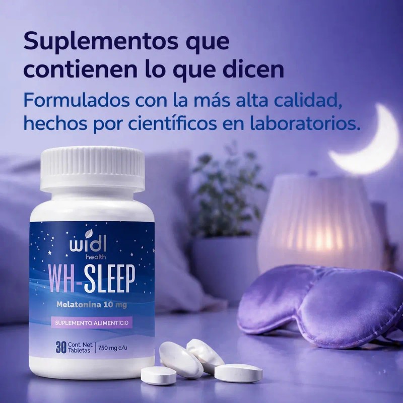 Melatonina Widl Health Máx Potencia Pastillas Dormir Mejora Descanso Sabor