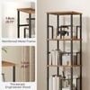 MAHANCRIS 4-Tier Rotating Bookshelf, Freestanding Corner Bookshelf, 360° Spinning Bookcase,