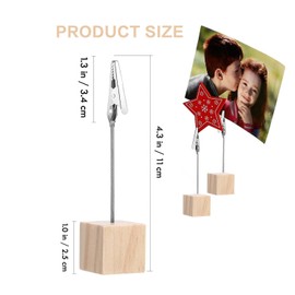 Frogetu 12 x photo holder with clips, memo clip holder, stand, photo stand, photo stand, card holder, table, note holder, postcard holder, photo holder, memo holder clamps