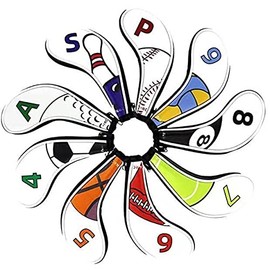9 Piece Sports Head Cover Iron Covers with Counts Zipper