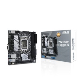 ASUS Prime H610I-PLUS D4-CSM Motherboard Socket Intel LGA 1700 (Intel H610, Mini-ITX, DDR4 Memory, PCIe 4.0, 2X M.2, 1GB Ethernet, DisplayPort, HDMI), Black