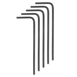 sourcing map 5pcs Hex Key Wrench 1/20" L-Shape Hexagon SAE Wrenches Chrome Vanadium Steel Repairing Tool for Home Repair, Black