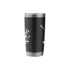 Female Lacrosse Player Streetart Stainless Steel Insulated Tumbler