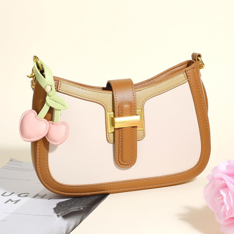 Andibro Cherry Bag Charm, Cute PU Cherry Key Ring, Bag