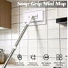 Grip Mini Mop, Hands Free Flat Mop with 1-Second Cloth