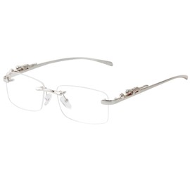 JUDOO Rimless Rectangle Sunglasses for Men Women Fashion Frameless Designer Shades Y2K Square Clear Glasses