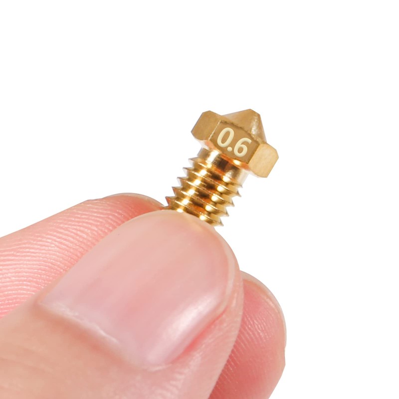 AEDIKO 20pcs V6 Volcano Nozzle Brass Extra Extruder Nozzles 0.6mm