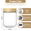 Overnight Oats Containers with Lids,Wide Mouth Glass Mason Jars 16oz