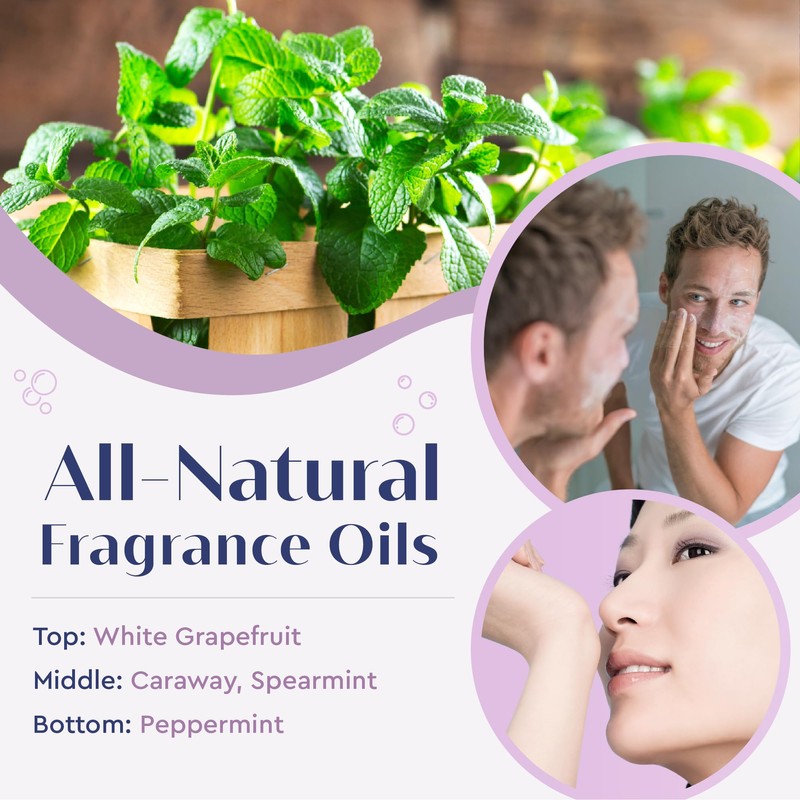 Baudelaire Exfoliating Mint Loofa Soap - Natural Fragrance - Hydrating