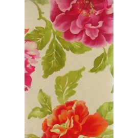 Dining Fashions Vinyl Flannel Back Tablecloth - Elegant Blossoming Floral Design - Easy-Care, Water-Resistant Table Cover for Indoor/Outdoor Use (52" x 70" Oblong)