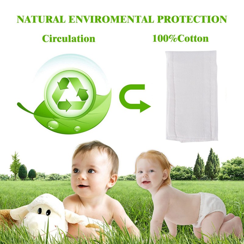 Prefold Cloth Diapers, Fasoar 3 Ply Baby Washable Cotton Diapers