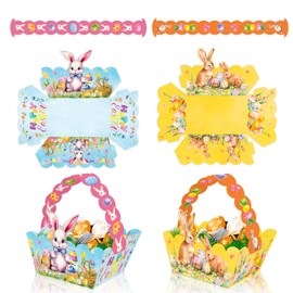 Easter Basket Craft 24Pcs for Kids to Decorate and Fill with Treats or Eggs Leannae Easter Arts Crafts for Kids to Make DIY