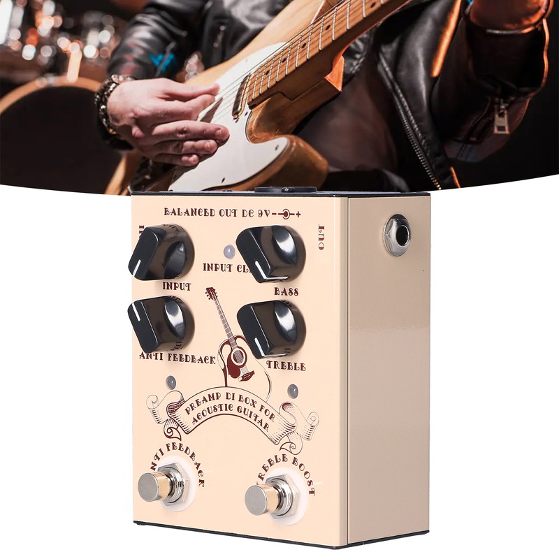Guitar Preamp Effect Analog Stompbox Pedal Knob Control Audio Accessories