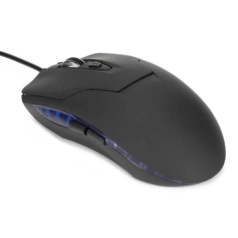 Wired Mouse Blue Backlit Type C Ergonomic Multimedia Keys Adjustable