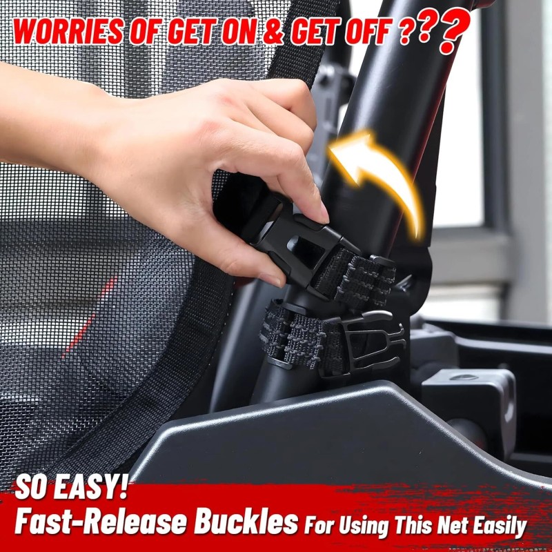 StarknightMT For 2024 2025 RZR XP4 1000 Side Window Mesh