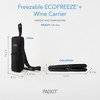 PackIt Freezable Wine Carrier, Black, with Adjustable Removable Crossbody Strap