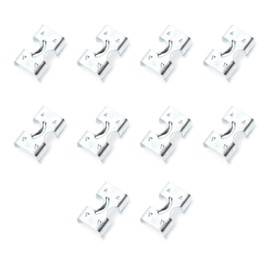 Ruimou Pack of 10 Galvanised Double Steel Rope Clamps (40 x 22 mm) for Twisted or Braided Ropes with a Diameter of 8 mm to 12 mm