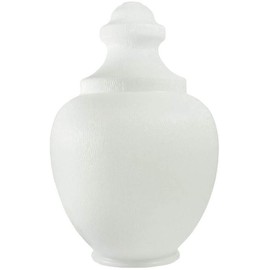 KastLite 88266-WH-8F Acrylic White Acorn with Fitter Neck | 26.81" Height x 16.6" Width x 8" Outside Diameter | Manufactured in the USA