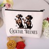 MAOFAED Martini Cocktail Gift, Funny Dachshund Cocktail Weenies Zipper Pouch,