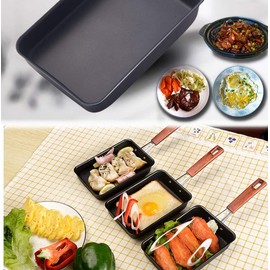 JapanBargain 1811, Japanese Tamago Egg Pan Iron Omelet Pan Tamagoyaki Omelette Pan Rectangle Frying Pan, Induction Cookware Pan, Made in Japan
