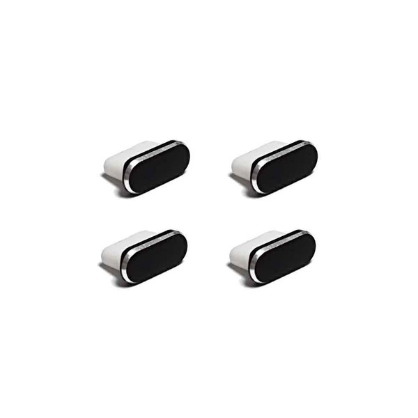 monofive USB 3.1 Type C Connector Dustproof Protective Cover (Aluminum + Plastic), Black (Pack of 4) MF-TPPC-A4B